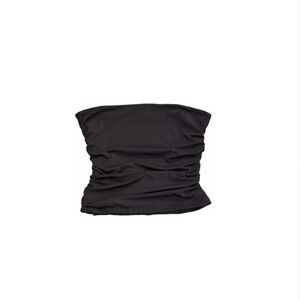 Ruffled Black Tube Top